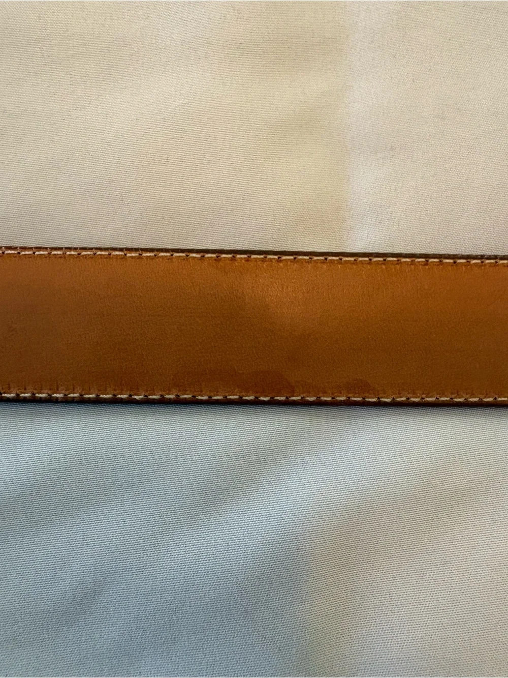 SAS Genuine Leather Belt in Tan with Dark Edge 40 Brass Buckle